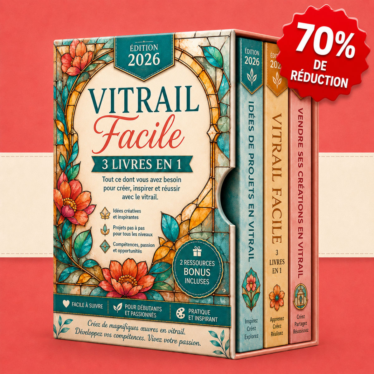 Le Vitrail Facile – Coffret 3 Livres