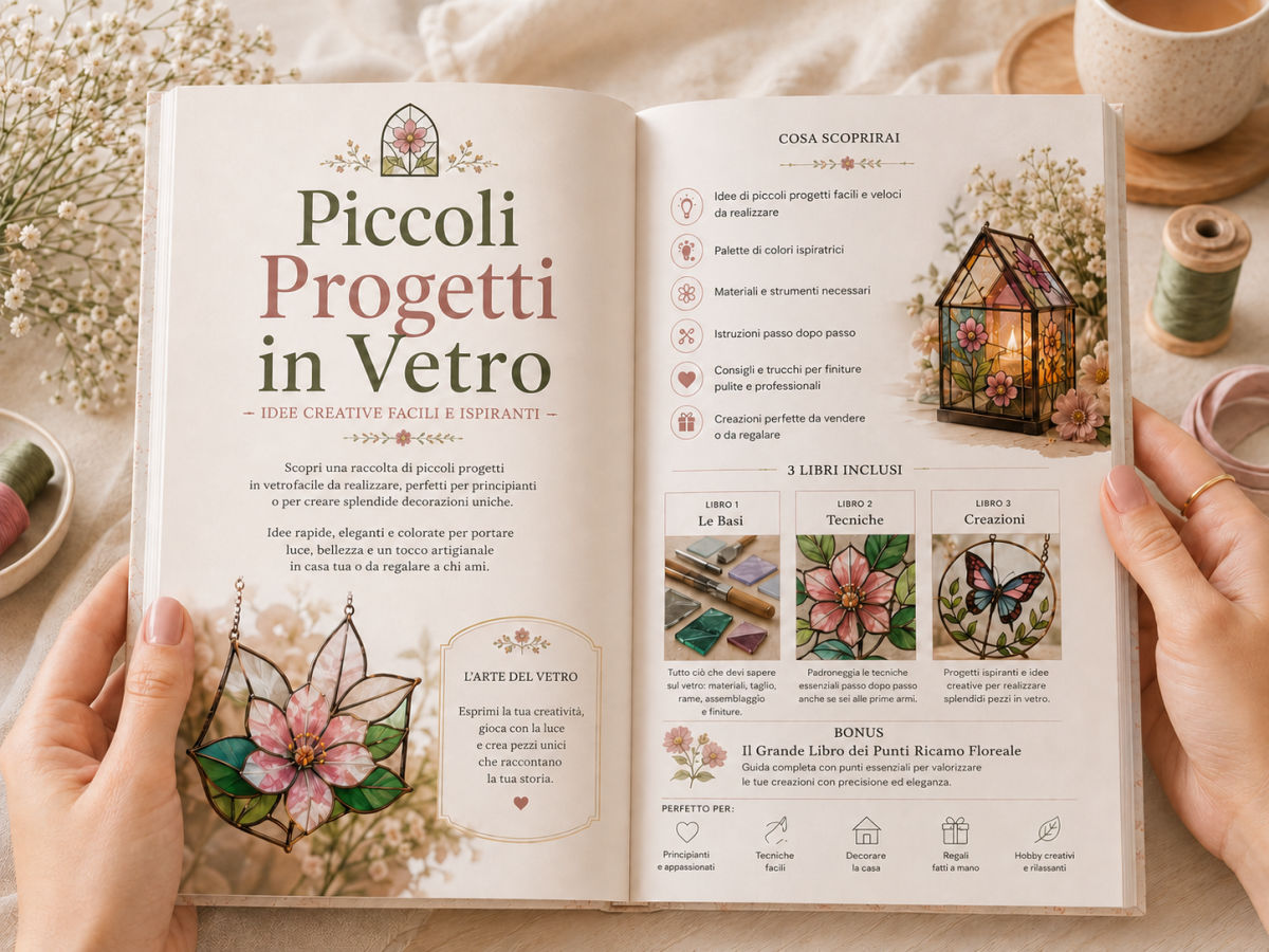 Anteprima dell'interno della guida alle vetrate artistiche